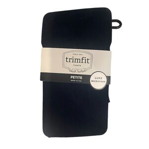 NWT TrimFit Opaque Navy Blue Luxe Microfiber Nylon Spandex Tights Size